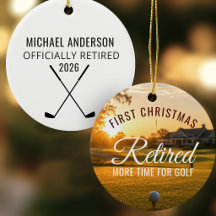 Erstes Weihnachten Ruheständler Golfer Erinnerungs