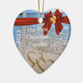 Erstes Weihnachten SETZEN VERZIERUNG ZUSAMMEN 2013 Keramik Ornament (Links)