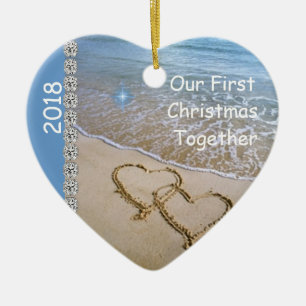 Erstes Weihnachten SETZEN Verzierung ZUSAMMEN 2018 Keramik Ornament