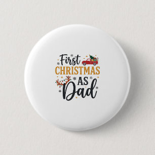 Erstes Weihnachten Vatertags-Urlaubslastwagen Button