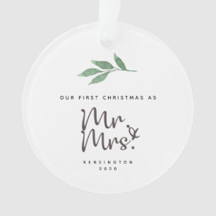 Erstes Weihnachten Verheiratet Acryl-Ornament Ornament