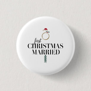 Erstes Weihnachten Verheiratet Frischvermählte Fei Button