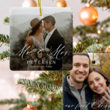 Erstes Weihnachten verheiratet Herr und Frau 2 Fot