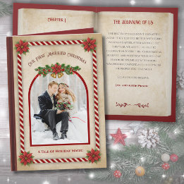 Erstes Weihnachten Verheiratet Storybook Foto Urla