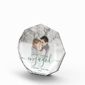 Erstes Weihnachten verlobt Foto Pine Green Schrift (Rechts)
