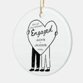 Erstes Weihnachten Verlobt Ornament (Links)