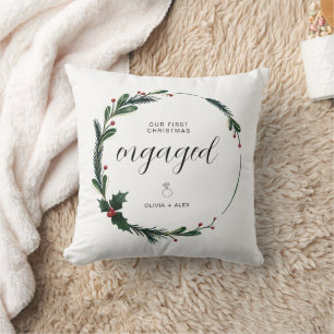 Erstes Weihnachten verlobt Personalisiertes Paar-G Kissen