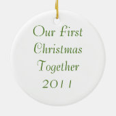 Erstes Weihnachten verzieren zusammen Keramik Ornament (Hinten)