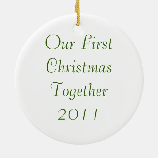 Erstes Weihnachten verzieren zusammen Keramik Ornament (Hinten)