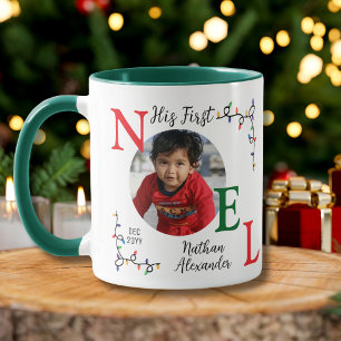 Erstes Weihnachten vom Baby Jungen Festliches erst Tasse