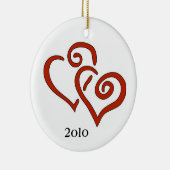 Erstes Weihnachten zusammen 2011 Keramik Ornament (Rechts)