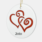 Erstes Weihnachten zusammen 2011 Keramik Ornament (Links)