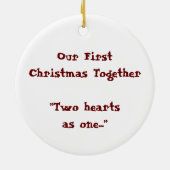 Erstes Weihnachten zusammen 2011 Keramik Ornament (Hinten)