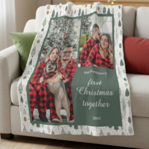 Erstes Weihnachten Zusammen Als Paar Foto  Fleecedecke