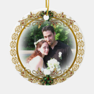 Erstes Weihnachten zusammen mit Foto Keramik Ornament