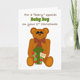 Erstes WeihnachtenBeary Special-Baby Feiertagskarte