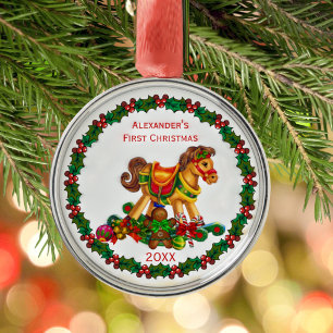 Erstes Weihnachts-Erbstück-Ornament für Babys Ornament Aus Metall