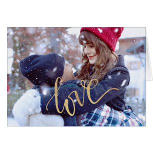 Erstes Weihnachts-Paar-Foto Weihnachtskarte