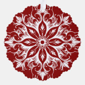 Erstes Weihnachts-Red-Dog-Foto Ornament Karte (Rückseite)