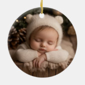 Erstes Weihnachtsandenken Keramik Ornament (Hinten)