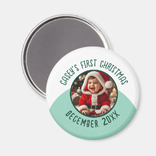 Erstes Weihnachtsbaby Benutzerdefiniertes Foto Mit Magnet