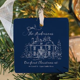 Erstes Weihnachtsbaumanhänger für das eigene Zuhau Keramikornament