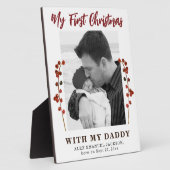 Erstes Weihnachtsdad und Baby-Foto Fotoplatte (Seite)