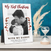 Erstes Weihnachtsdad und Baby-Foto Fotoplatte (Seite)