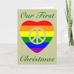ERSTES WEIHNACHTSFEST ALS VERHEIRATETES HOMOSEXUEL FEIERTAGSKARTE