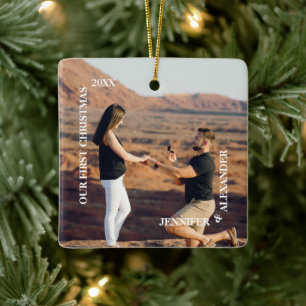 Erstes Weihnachtsfest - Foto Keramikornament
