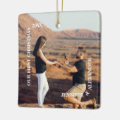 Erstes Weihnachtsfest - Foto Keramikornament (Links)