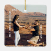 Erstes Weihnachtsfest - Foto Keramikornament (Rückseite)