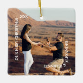 Erstes Weihnachtsfest - Foto Keramikornament (Vorderseite)