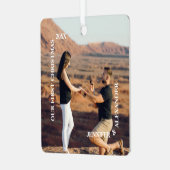 Erstes Weihnachtsfest - Foto Ornament Aus Metall (Vorderseite links)