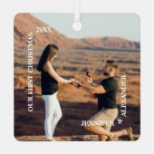 Erstes Weihnachtsfest - Foto Ornament Aus Metall (Rückseite)