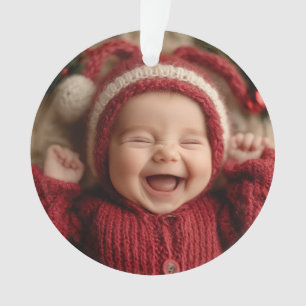 Erstes Weihnachtsfoto-Andenken für Babys  Ornament