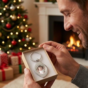 Erstes Weihnachtsfoto des Babys - personalisieren Schlüsselanhänger