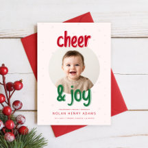 Erstes Weihnachtsfoto des Babys zur Geburtsankündi