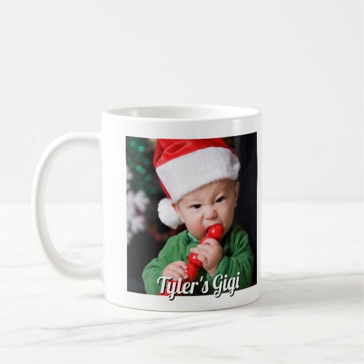 Erstes Weihnachtsfoto Gigi Kaffeetasse (Links)