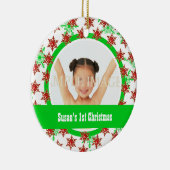 Erstes WeihnachtsFoto personifizieren Keramikornament (Rechts)