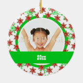 Erstes WeihnachtsFoto personifizieren Keramikornament (Hinten)