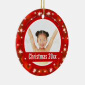 Erstes WeihnachtsFoto personifizieren Keramikornament (Rechts)