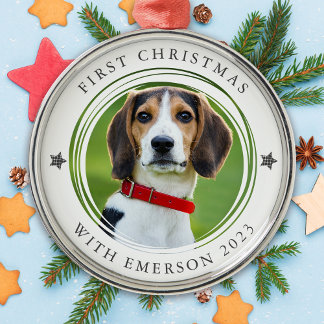 Erstes Weihnachtsgebäck Foto Keepake Ornament Aus Metall