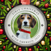 Erstes Weihnachtsgebäck Foto Keepake Ornament Aus Metall