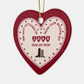 Erstes Weihnachtsgeschenk für Verheiratete Länder  Keramik Ornament (Links)