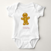 Erstes Weihnachtsgingerbrot T-Shirt Baby Strampler (Vorderseite)