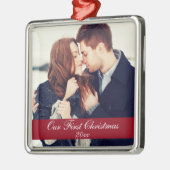 Erstes Weihnachtsjahr Ornament Aus Metall (Links)