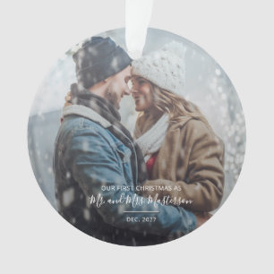 Erstes Weihnachtsjubiläumsfoto Ornament