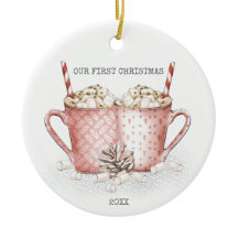 Erstes Weihnachtslied mit heißem Kakao