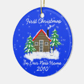 Erstes Weihnachtsneues Zuhause Keramik Ornament (Links)